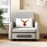 NessCarsti Convertible Sleeper Chair, Put Out Sofa Bed with Hidden Storage