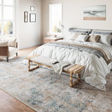 WondRg 12x15 Beige Blue Abstract Area Rug