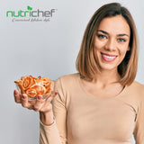 NutriChef Electric Countertop Food Dehydrator - Professional Multi-Tier Food Preserver - Dehydrates Fish, Meats, Mushrooms, Fruits & Vegetables - 5 Easy to Clean Stackable Trays., One Size, Black