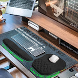 Gleamtide 2-in-1 Ergonomic Set, Wave Keyboard Wrist Rest and Massage Slope Mouse Pad Wrist Support, Rebound Memory Foam for Relieve Carpal Tunnel Syndrome and Wrist Pain (Black)