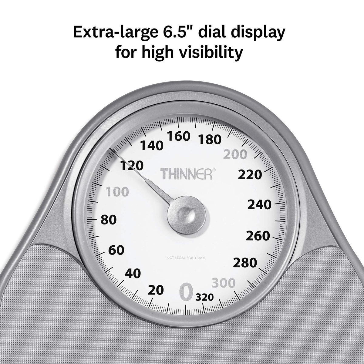 Thinner by Conair Bathroom Scale for Body Weight, Extra-Large Analog S ...