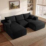 113" Modular Sectional Sofa Boneless U-Shaped Couches for Living Room