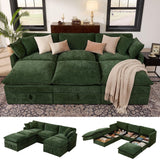 Ihanherry Oversized Sectional Sofa Bed with Storage