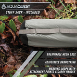 AquaQuest Safari Tarp – Lightweight Waterproof (5,000 mm) Seam-Taped Ripstop Rain Fly for Backpacking, Thru-Hiking & Hammock Camping – 20x13 Stealth Gray