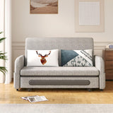 NessCarsti 61.1" W Convertible Pull-Out Sofa Bed Couch with Hidden Storage