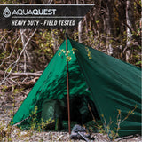 AquaQuest Safari Tarp – Lightweight Waterproof (5,000 mm) Seam-Taped Ripstop Rain Fly for Backpacking, Thru-Hiking & Hammock Camping – 20x13 Forester Green