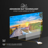 Kodak Ultra Mini Rechargeable Pocket Projector – DLP Pico Projector with 100” Display, HDMI/USB/Micro SD, Built-in Speaker & Carrying Case