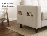 Txtin's Loveseat Sofa 53" Small Couches for Small Spaces 2 Seater Mini Couch for Bedroom Comfy Modern Love Seat for Apartment Office Living Room Warm White