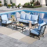 Sophia & William Metal Patio Furniture Set, 4 Pieces Outdoor Conversation