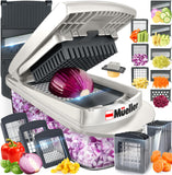 Pro-Series 10-in-1, 8 Blade Vegetable Chopper, Onion Mincer, Cutter, Dicer, Egg Slicer with Container Mueller