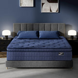 SURLUNKEYS King Mattress Medium Plush - 14 Inch Memory Foam Hybrid Mattress Strong Edge Support Without Motion Transfer for Deep Sleep, Blue