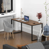 SHW Mission 55-Inch Home Office Computer Desk, Walnut