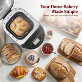 Elite Gourmet Programmable Bread Maker, 2 lb Loaf, 3 Sizes, 19 Presets incl. Gluten-Free, Dough & Jam, Delay Timer, Black