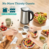 Electric Kettle, Cool-Touch Double Wall Stainless Steel Insulated, Automatic Shut Off & Boil-Dry Protection COSORI