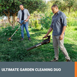 Worx 20V 12" Cordless String Trimmer & 360 CFM Leaf Blower Combo, 2 Batteries & Charger Included, WG928