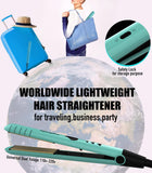 Mnsyflns 2 in 1 Hair Straightener and Curler-15s Fast Heating Ceramic Flat Iron, LCD Temp Display, Wide Plates for Short/Long Hair, Portable Travel Straightener with Heat-Resistant Glove & Clips,Green