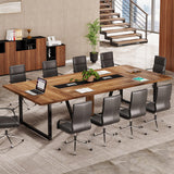 Tribesigns 8FT Large Conference Table for 10 People, Industrial 94.5-Inch Meeting Table