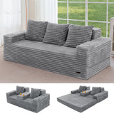 MAXYOYO Sofa Bed, 80-Inch Oversized Boneless Loveseat, 2 Cup Holders