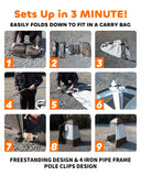 Portable Camping Shower Tent 7.8FT - Outdoor Shower Enclosure & Toilet Tent with Mesh Floor, Carry Bag, Lightweight Sturdy Easy Setup for Camping Beach Hiking Travel, Privacy Shelter Changing Room