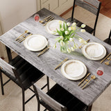 Dining Table Set for 4, Wood Kitchen Table with Upholstered Chairs for Kitchen Room and Small Spaces