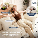 PHI VILLA Oversized 6-Seat U Shaped Modular Cloud Couch Sectional Sofa