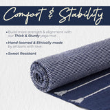 Gayo Handmade Organic Yoga Mat made with 100% Organic Cotton Yoga Mat - Natural Yoga Rug for Exercise, Workout, & Fitness Rug - Hand Weaved, Washable - 74 inches X 26 Inches Y O GAYO