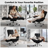 Big and Tall Office Chair, Flip Armrests for Pets & Cross Legged Sitting