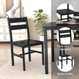 Hooseng Dining Table Set for 4, Wood Kitchen Table Chairs Set with Storage