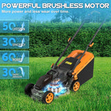 20V Cordless Lawn Mower (No Battery) Compatible with Dewalt 20V Max Battery, 14" Electric Lawn Mower with 5 Heights Adjustment, Brushless Electric Mower for Garden, Yard