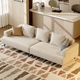 109.4" 4-Seater Modern Fabric Sofa Couch with Deep Comfortable Seating, Upholstered Nordic Style Sofa, Sofas for Living Room, Apartment or Office – Beige