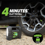 Slime 40047 Tire Inflator, Portable Car Air Compressor, Rugged, Inflate Right Automatic Shut Off Slime