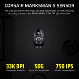 Corsair Scimitar Elite Wireless SE MMO PC Gaming Mouse – 33,000 DPI, 16 Programmable Buttons