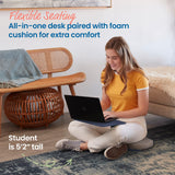 ECR4Kids The Surf Portable Lap Desk with Cushion, Flexible Seating
