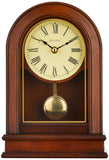 Bulova B7467 Hardwick Mantel Clock | Traditional Hardwood Case with Walnut Finish | Roman Numerals | Elegant Timepiece for Home or Office