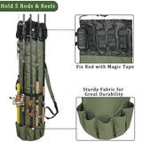 AGOOL Fishing Rod Case Pole Bag Reel Case Large Capacity Waterproof Travel Carry Bag Fishing Gifts for Men