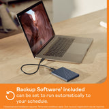 WD 5TB My Passport for Mac, Navy, Portable External Hard Drive with backup software and password protection