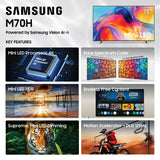 Samsung 75-Inch Class Mini LED M70H Series Samsung Vision AI Companion Smart TV (2026 Model, 75M70H) Mini LED Processor 4K, Pure Spectrum Color, Motion Xcelerator + DLG 120Hz