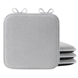 Chair Cushions for Dining Chairs, Set of 4 Memory Foam Seat Cushions with Non-Slip Backing & Ties