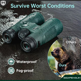 15x52 HD Binoculars for Adults High Powered with Upgraded Phone Adapter - Large View Binoculars with Clear Low Light Vision - Lightweight Waterproof Binoculars for Hunting Bird Watching Travel Cruise GIGAPENGUIN