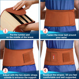 FEATOL Back Brace for Lower Back Pain, Breathable Back Support Belt for Women & Men, Brown, 2XL (Circumference:38.6-51.2")