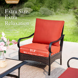 Sophia & William Metal Patio Furniture Set, 7 Seats Outdoor Conversation