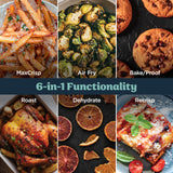 Ninja Crispi Pro 6-in-1 Glass Air Fryer | 450°F, Nontoxic, 6qt & 2.5qt Containers & Lids | Microwave, Freezer, Dishwasher Safe | Max Crisp, Air Fry, Bake, Roast, Recrisp, Dehydrate |Cyberspace AS101CY