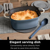 8.5 Quart Multi-Cooker, with 8-in-1 Slow Cooker, Dutch Oven, Steamer, Glass Lid Integrated Spoon, Nonstick Ninja