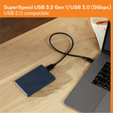 WD 5TB My Passport for Mac, Navy, Portable External Hard Drive with backup software and password protection