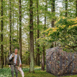 FUNHORUN Hunting Blind 270 Degree See Through Ground Blind with Chair and Carrying Bag, 2/3 Person Pop Up Camouflage Tent Portable Concealed Shelter