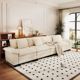 PHI VILLA 157.5" Oversized Modular Sofa 4-Seat Straight Sectional Couch