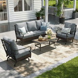 Sophia & William Metal Patio Furniture Set, 4 Pieces Outdoor Conversation