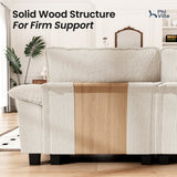 PHI VILLA 3-Piece Modular Sectional Cloud Couch and 2 Loveseats Sofa Set