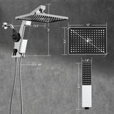 MakeFit Filtered Rain Shower Head with Handheld Combo High Pressure 12'' Rainfall Shower Heads & Hidden Detachable Wand Dual Showerhead Water Softener for Hard Water Easy Filter Replacement