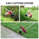 Amerisun 2-in-1 Gas Brush Cutter & String Trimmer, 26cc Engine, 10-inch Blade, 16-inch AM4532